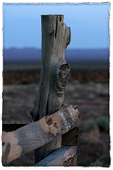 Fencepost at Dusk